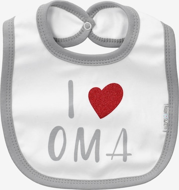 Baby Sweets Bib in White: front