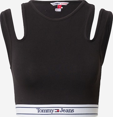 Tommy Jeans Top in Black: front