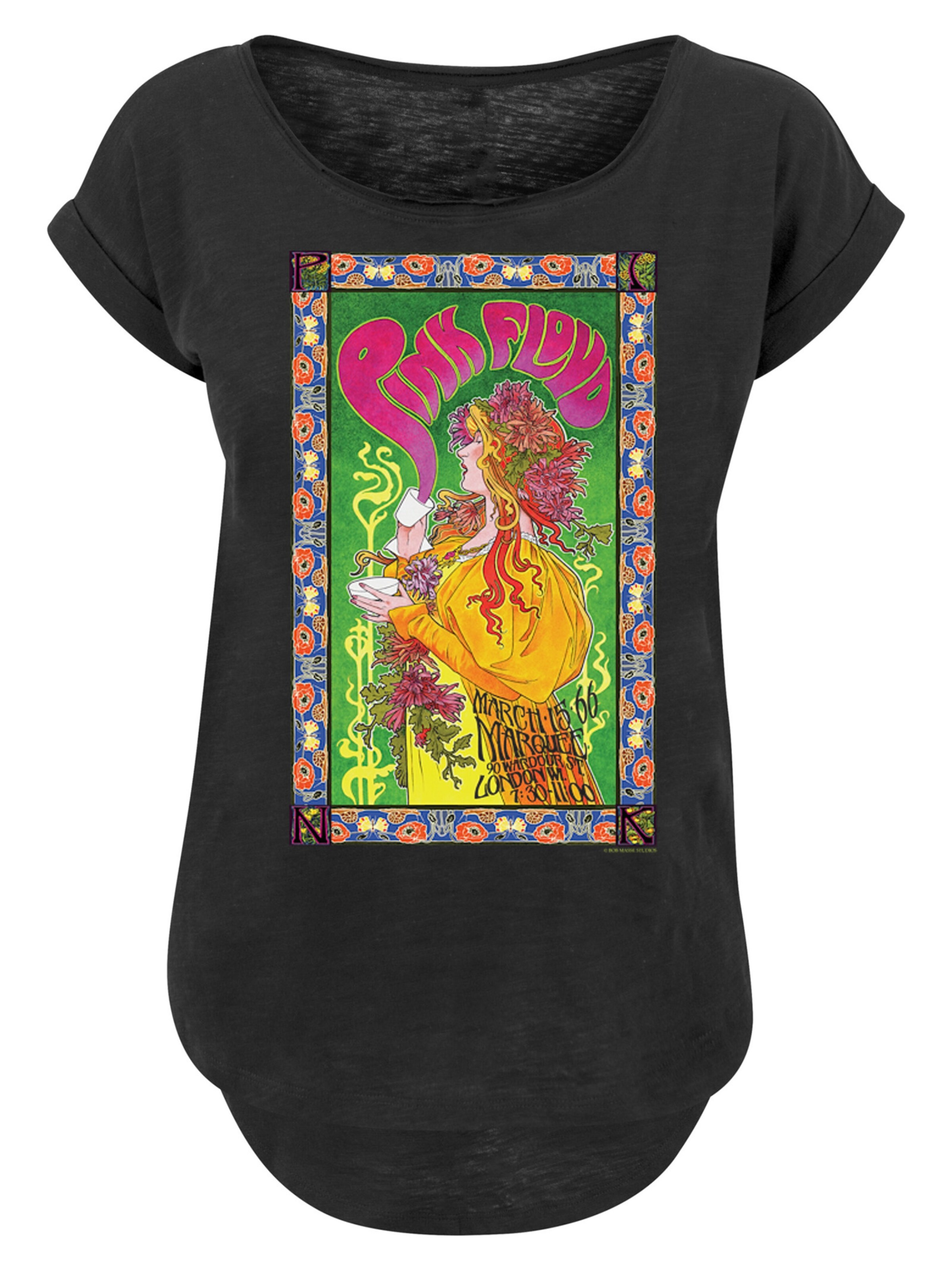 T-shirt 'Pink Floyd' F4NT4STIC en noir : devant