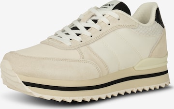 WODEN Platform trainers in Beige: front