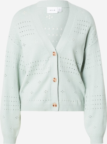 Cardigan 'VIRil' VILA en vert : devant