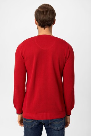 DENIM CULTURE Пуловер 'Romario' в червено