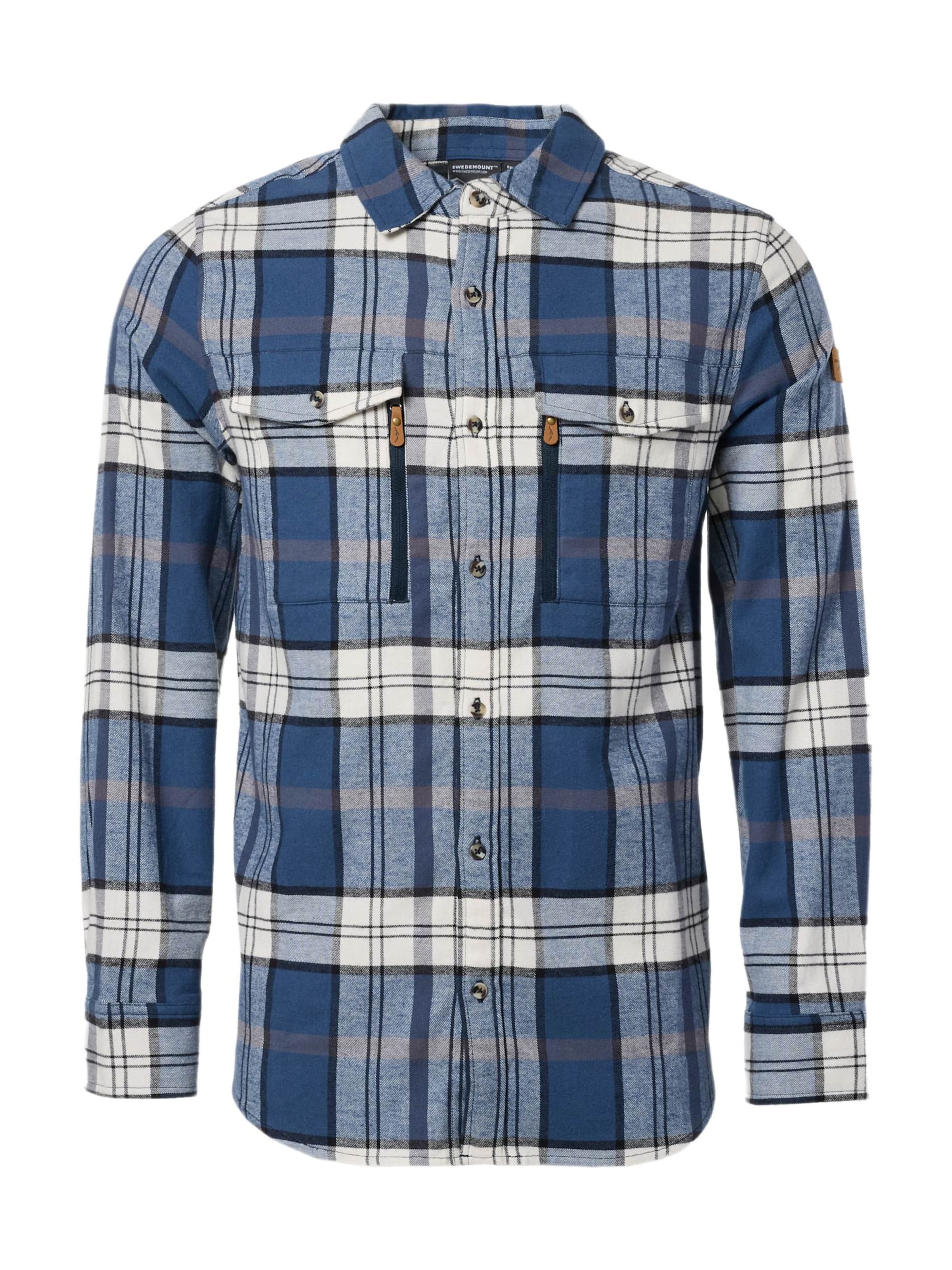 SWEDEMOUNT Regular Fit Trachtenhemd 'Nordkap'‌‌‌‌‌ in Blau: Vorderseite