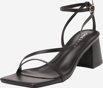Public Desire Strap Sandals 'ECLIPSE' in Black: front