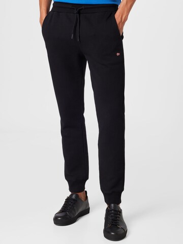 NAPAPIJRI Tapered Trousers 'Malis' in Black: front