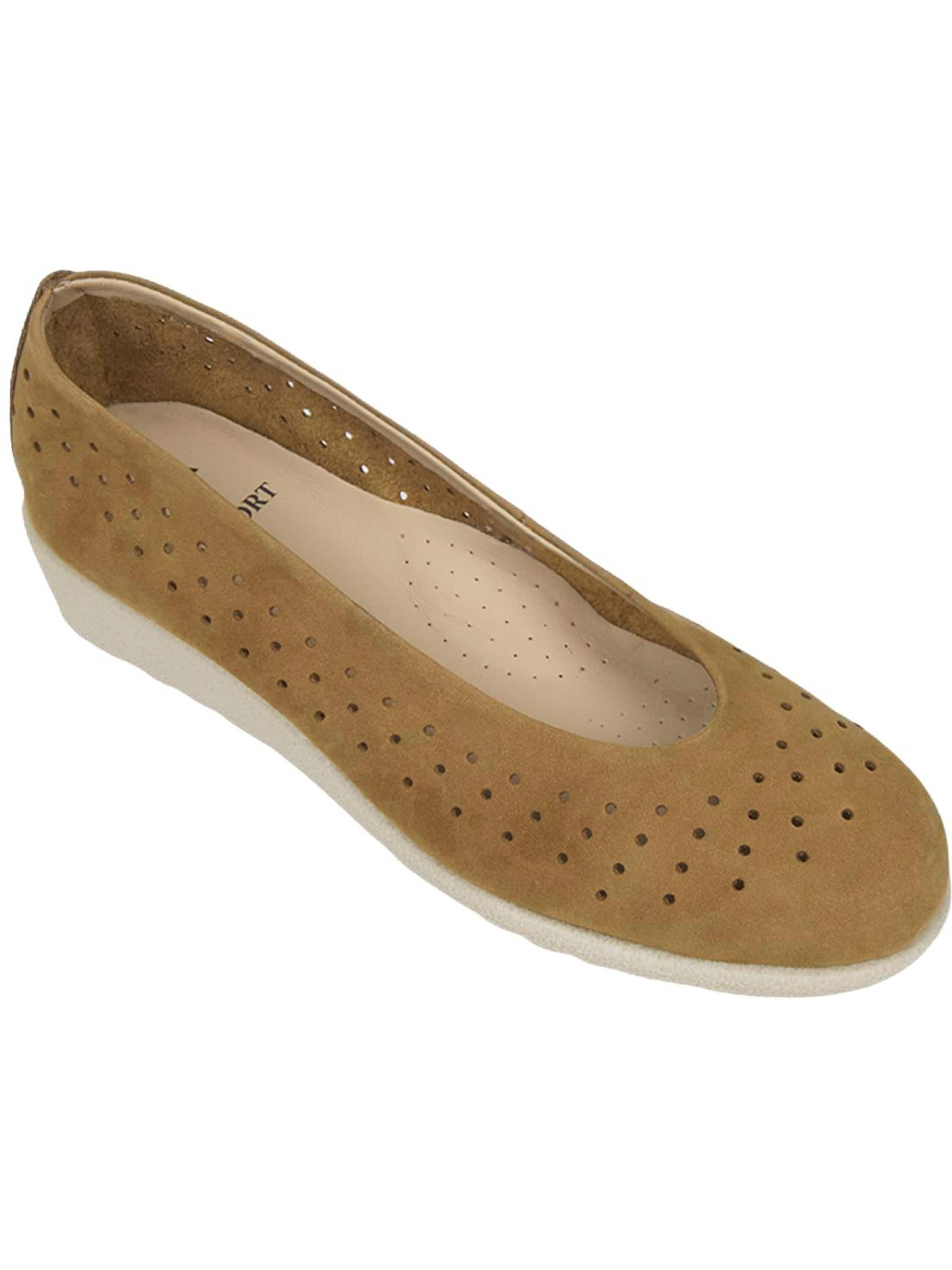Desa - Zapatillas 'Keilabsatz-Slipper' en marrón: frente