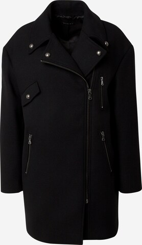 Sisley Between-Seasons Coat in Black: front