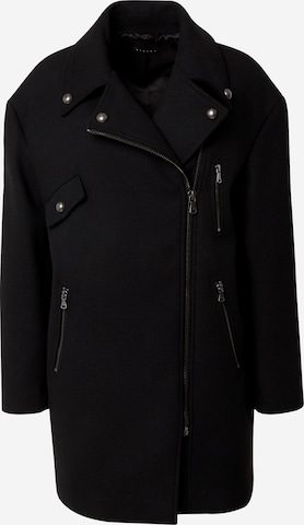 Sisley Ανοιξιάτικο και φθινοπωρινό παλτό σε μαύρο: μπροστά
