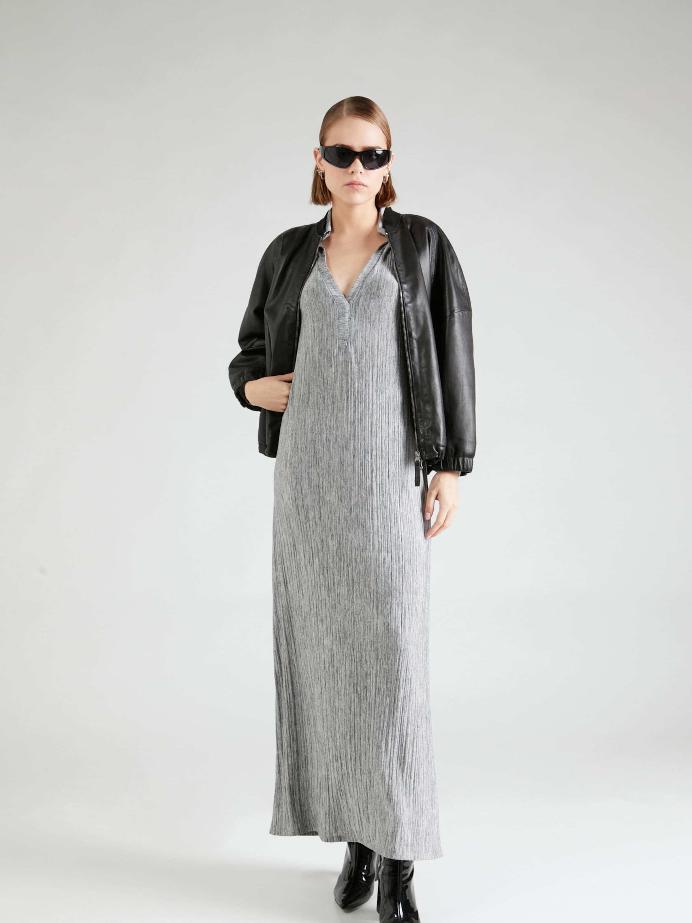 topshop grey ribbed dress Long Sleeve Sweater Knit Dress  JULIA JORDAN