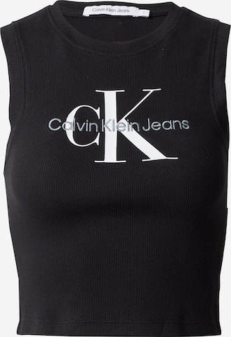 Calvin Klein Jeans Top | črna barva: sprednja stran