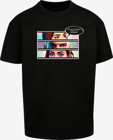 Merchcode Shirt 'Thinking Comic' in Black: front