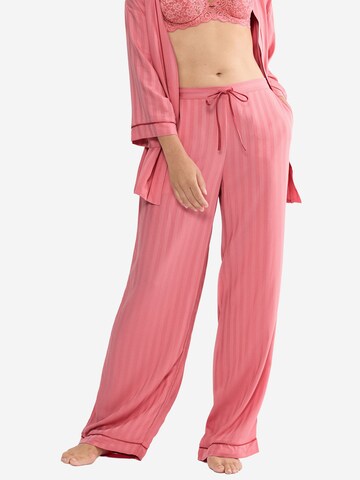 Pantalon de pyjama ' Red Label Amourette Jacquard ' TRIUMPH en rose : devant
