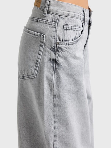 IT'S BASIC Wide leg Jeans 'ELENA Palazzo Mid Rise Jeans' in Grey