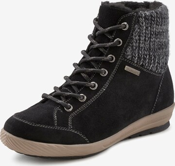 LASCANA - Botines con cordones en negro: frente