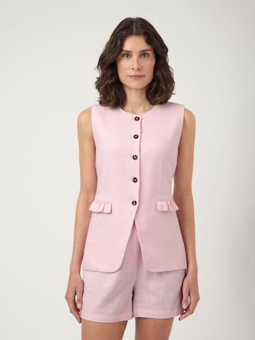 Gilet YAS en rose : devant