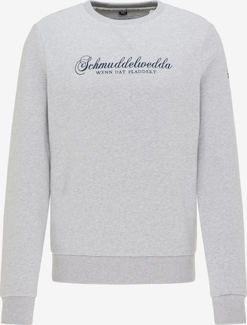 Sweat-shirt Schmuddelwedda en gris : devant