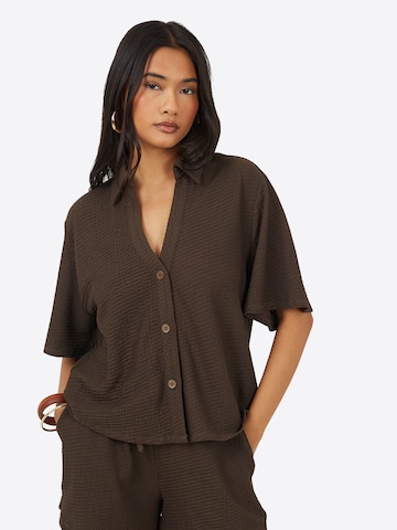 Camicia da donna di BRAVE SOUL in marrone: frontale
