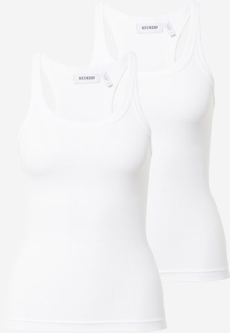 WEEKDAY Top in White: front