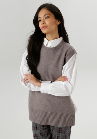 Aniston SELECTED Pullunder in Grau: Vorderseite
