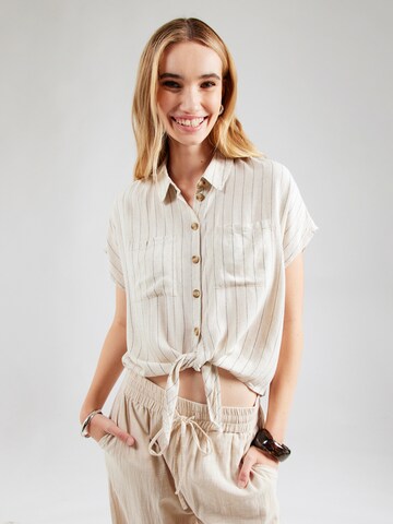 Chemisier 'PCPia' PIECES en beige : devant