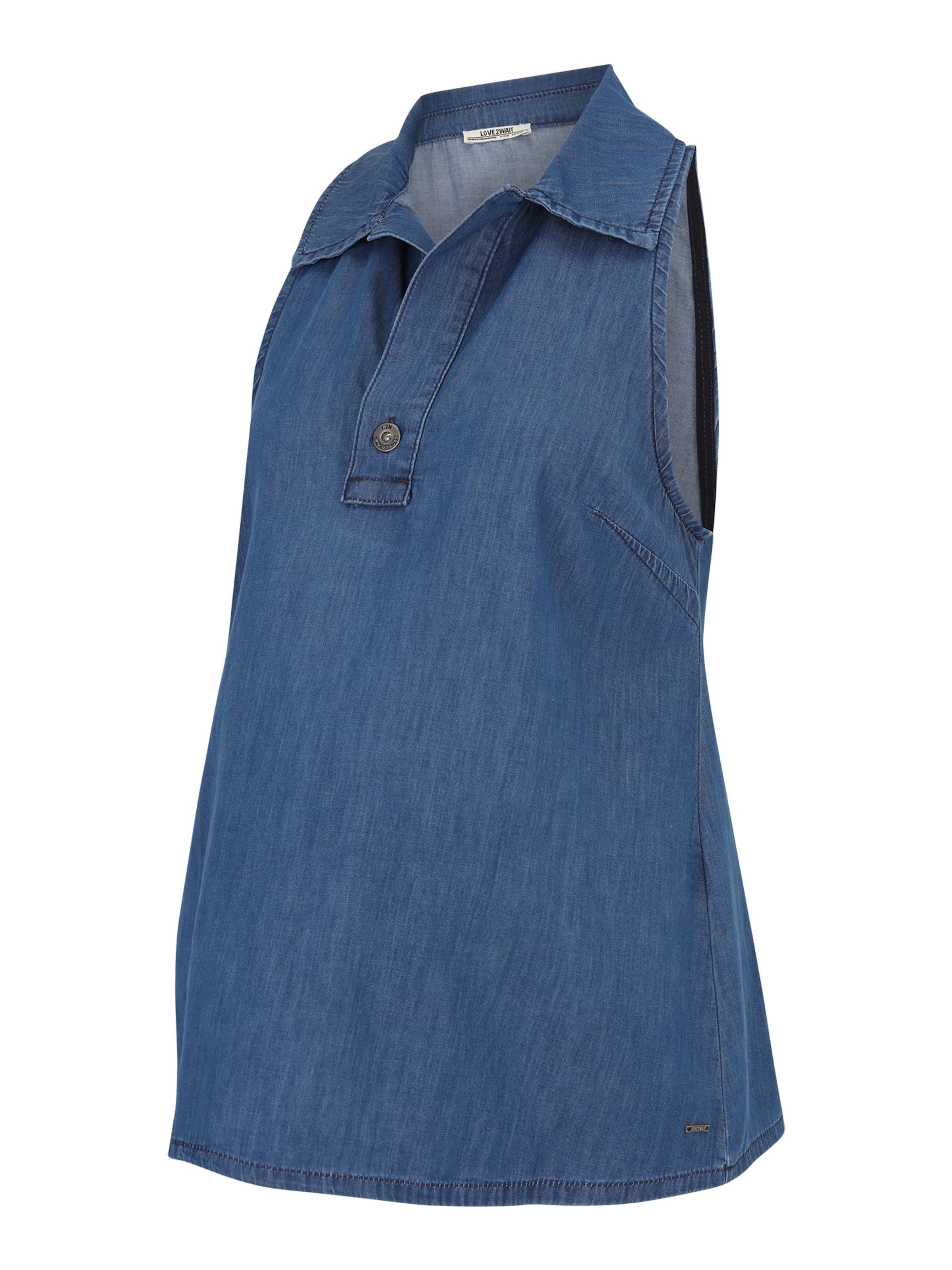 LOVE2WAIT Блуза в синьо: отпред