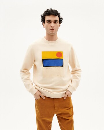 Thinking MU - Sweatshirt 'Soleil' em bege: frente