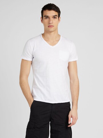 Key Largo Тениска 'WATER' в бяло: отпред