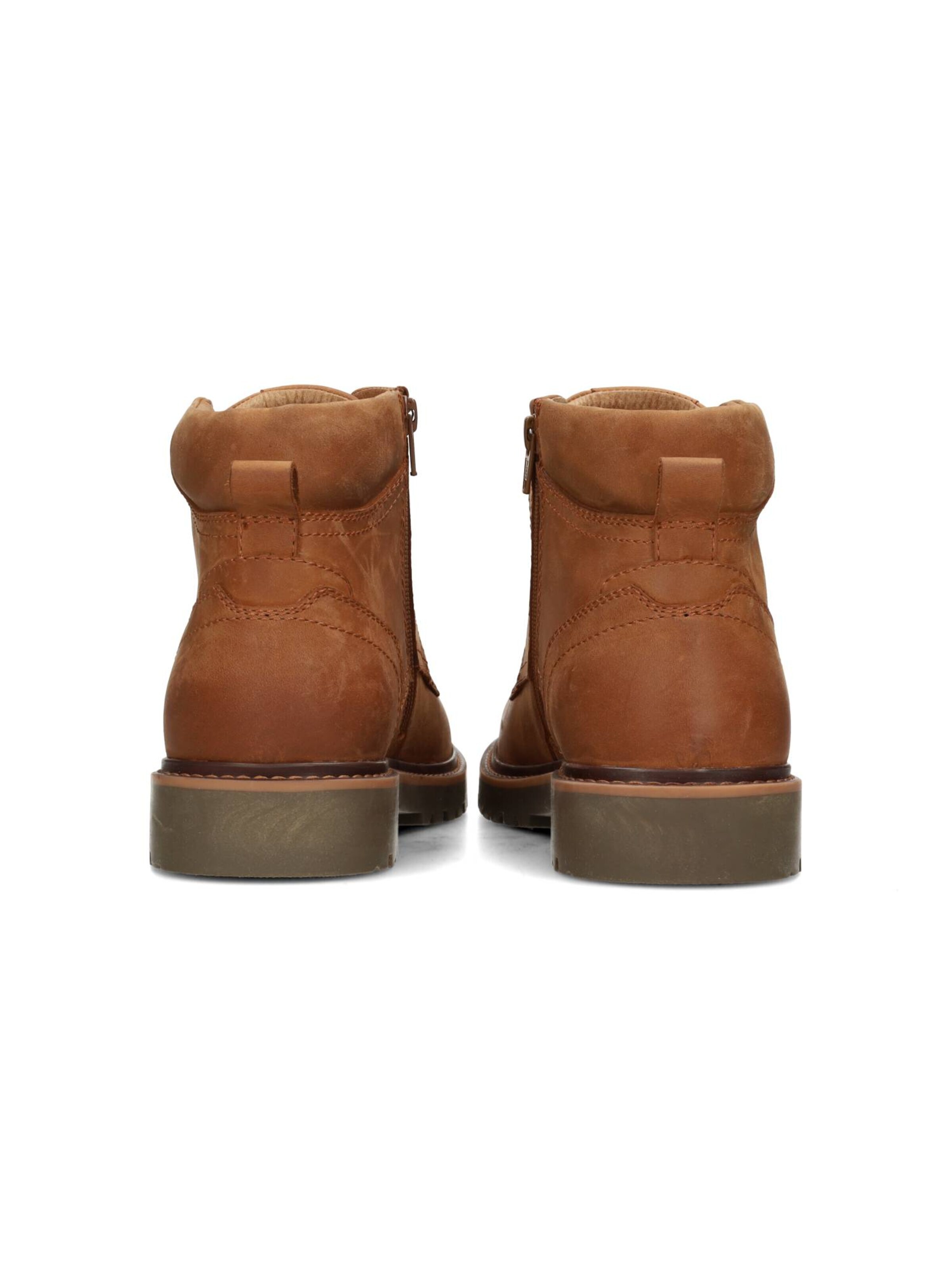 Bottines à lacets 'Toni' Poelman en marron