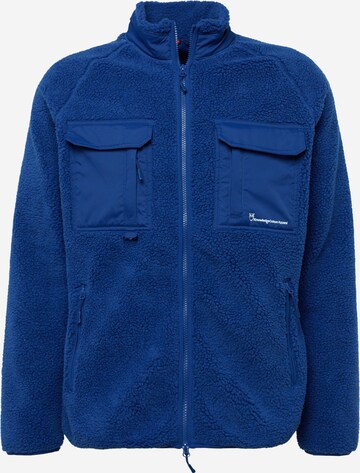 KnowledgeCotton Apparel Fleecejacke (GRS) in Blau: predná strana