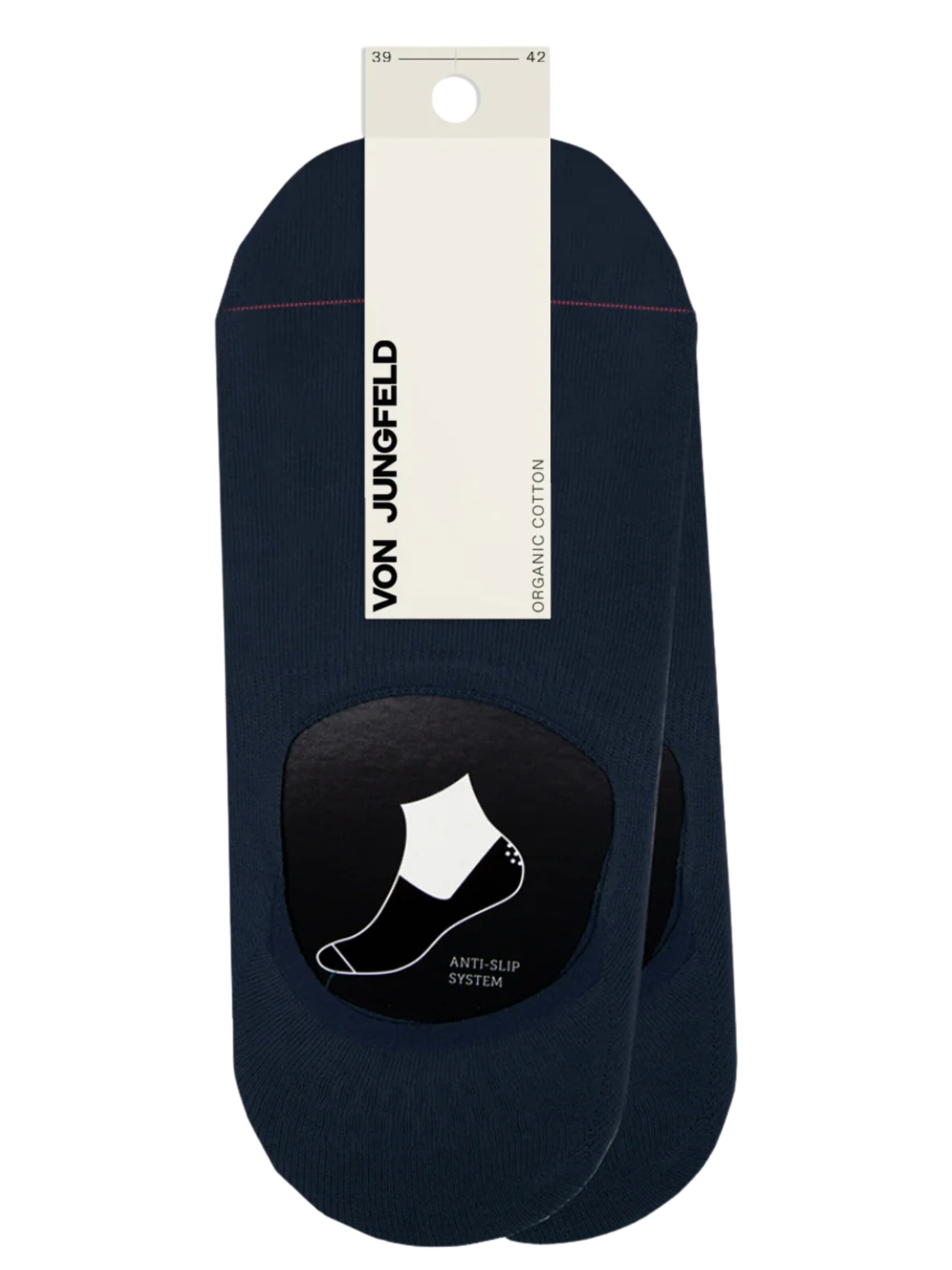 Von Jungfeld Ankle Socks 'Doppelpack' in Blue: front