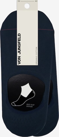 Von Jungfeld Ankle Socks 'Doppelpack' in Blue: front