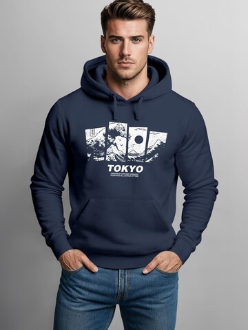 Neverless Sweatshirt 'Tokyo Wave' in Blau