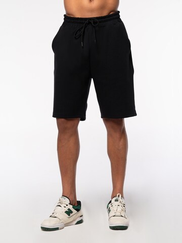Eoselio Loosefit Broek in Zwart: voorkant