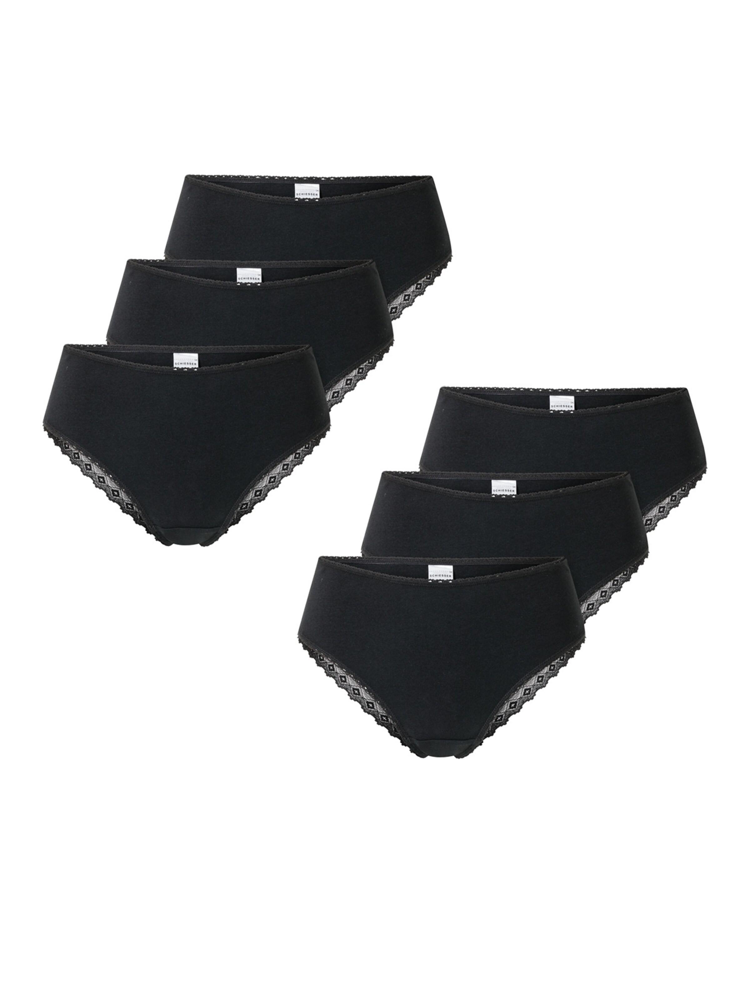 SCHIESSER Slip ' Modern Multipacks ' in Zwart: voorkant
