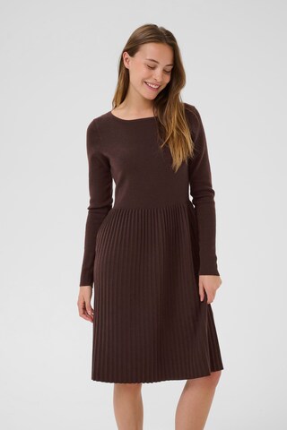 CULTURE Knitted dress 'Luci' in Brown: front