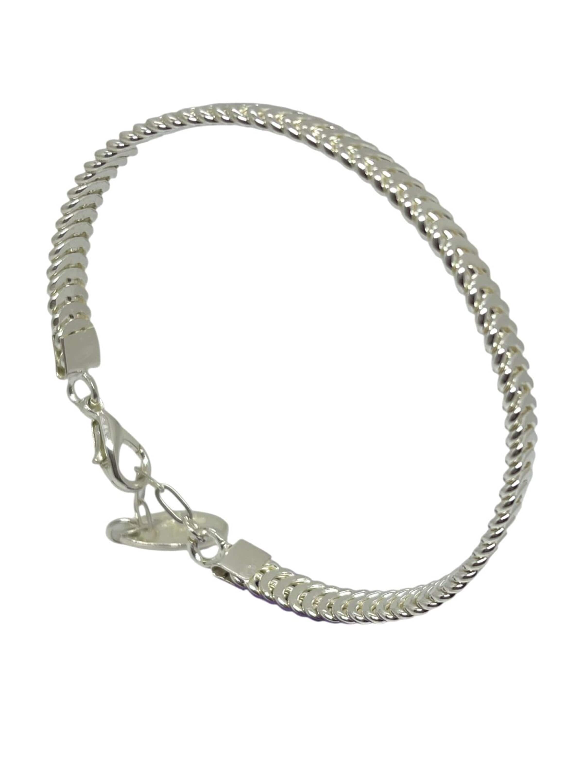 Gloria Mago - Pulsera 'Tides bracelet in brass silver 10µ with lobster clasp' en plata: frente