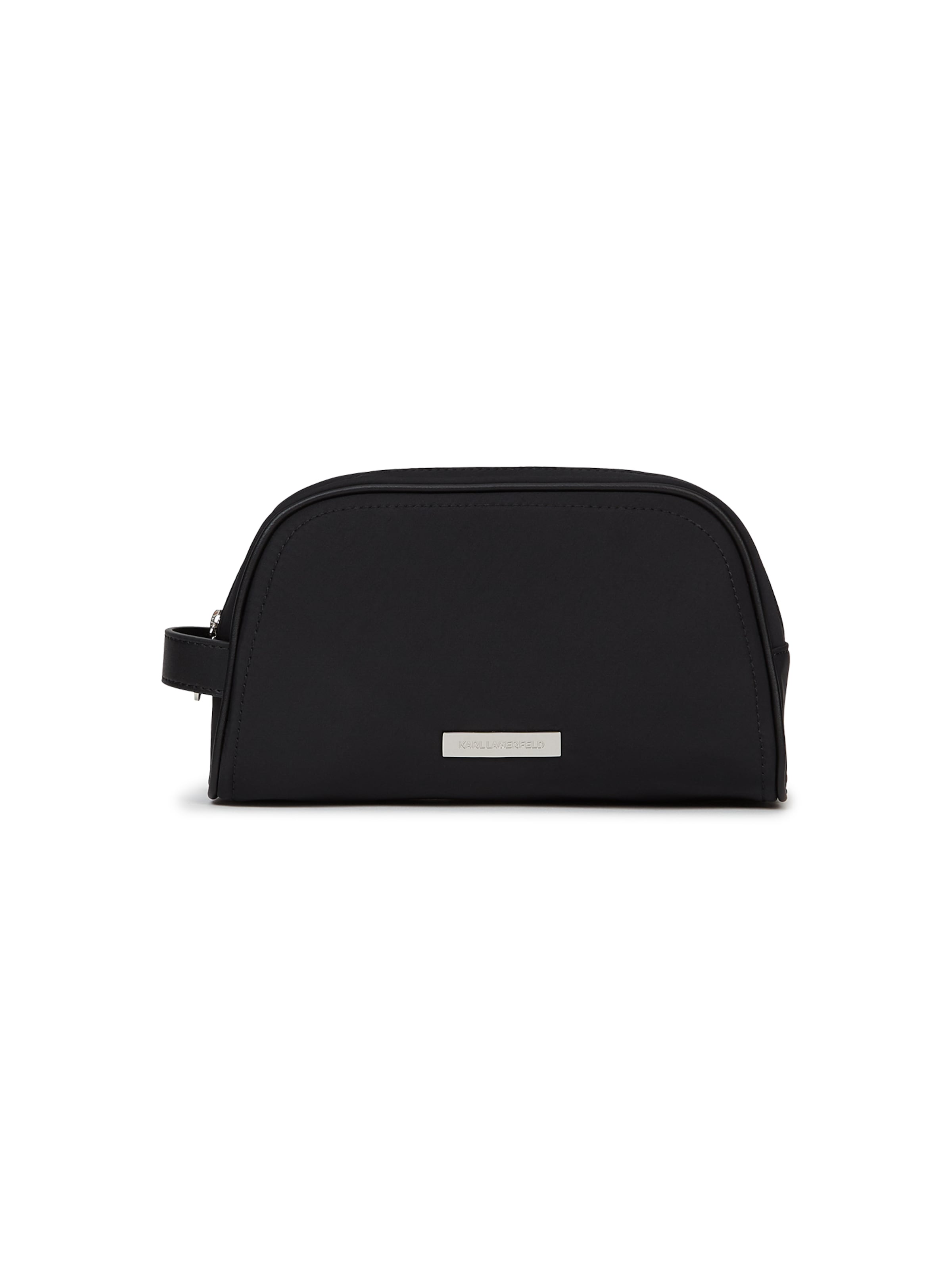 Karl Lagerfeld Toilettas ' Ikon Kosmetiktasche aus Nylon ' in Zwart: voorkant