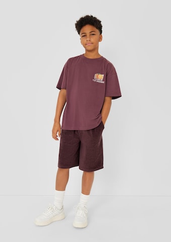 s.Oliver Regular Broek in Rood: voorkant