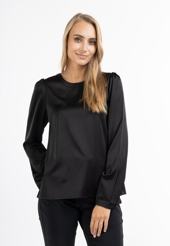 usha BLACK LABEL - Blusa en negro: frente