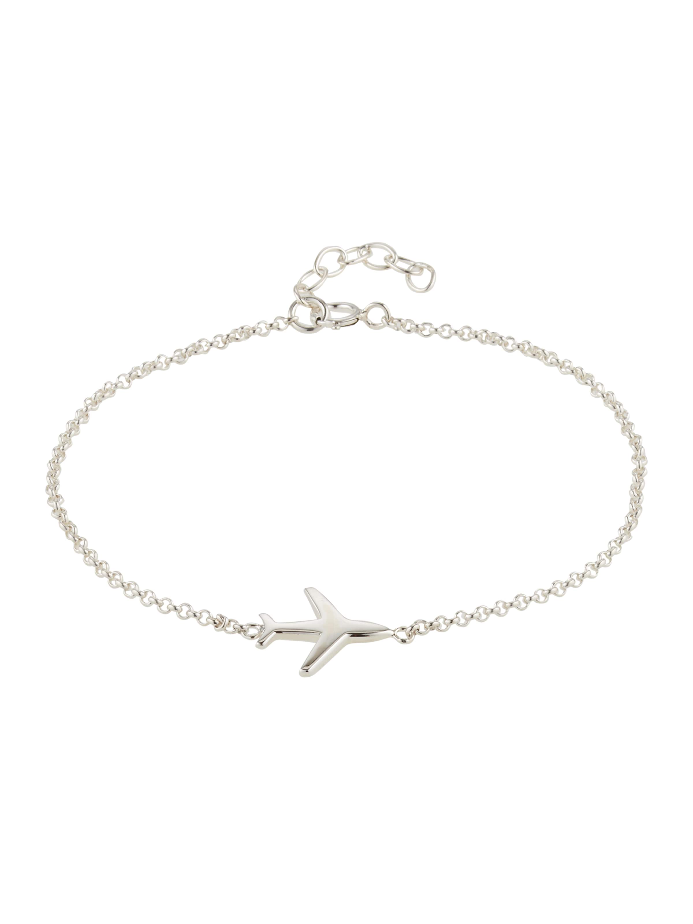 ELLI Βραχιόλι 'Flugzeug' σε ασημί: μπροστά