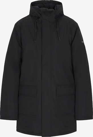 melns DreiMaster Maritim Ziemas parka: no priekšpuses