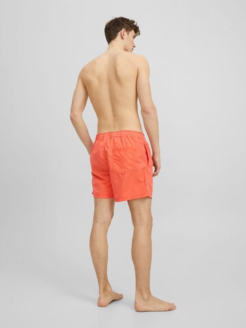 JACK & JONES - Calções de banho 'Crete' em laranja