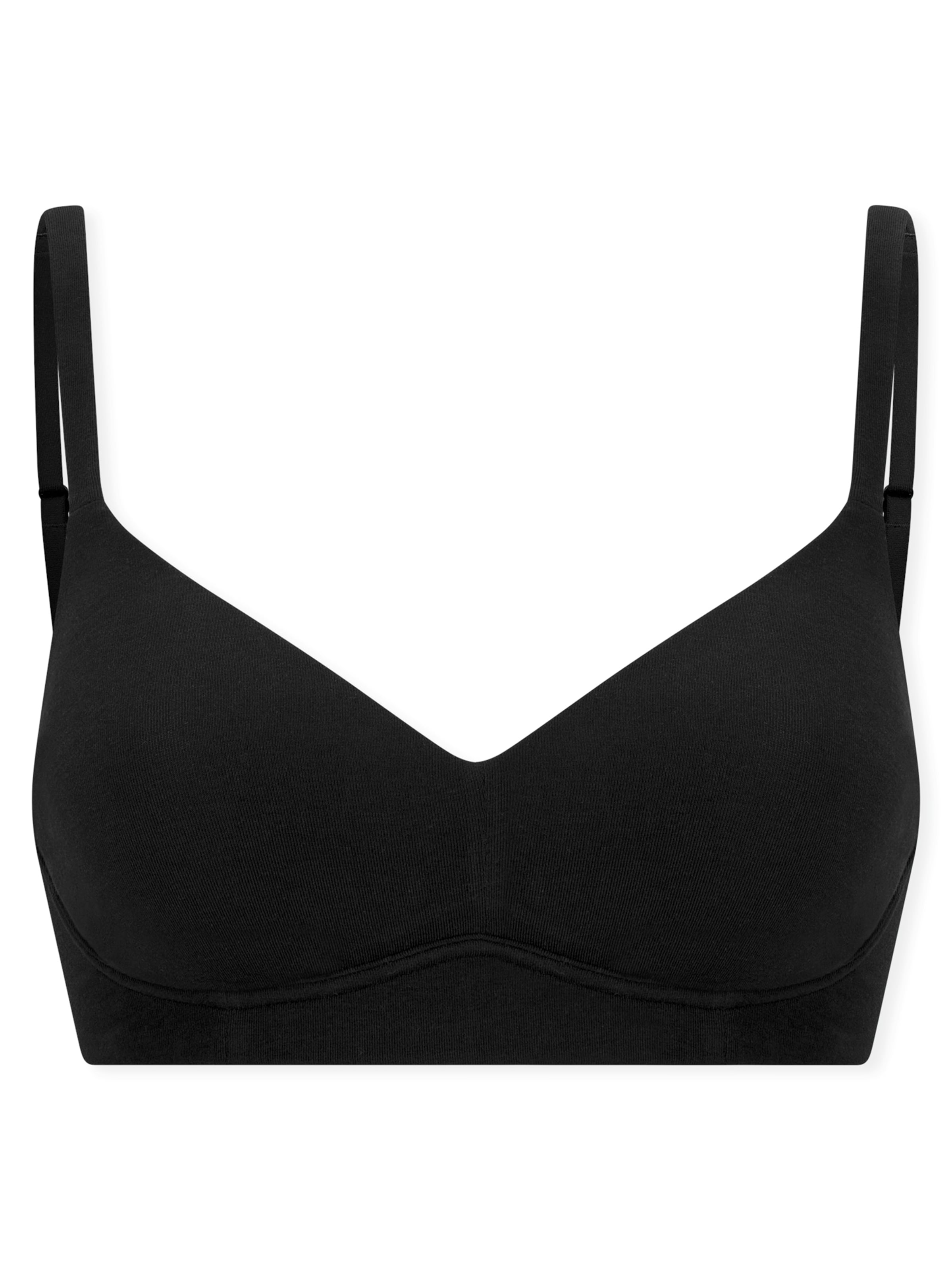 SCHIESSER T-shirt BH ' Unique Cotton ' in Zwart: voorkant