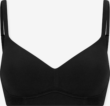 SCHIESSER BH ' Unique Cotton ' in Zwart: voorkant