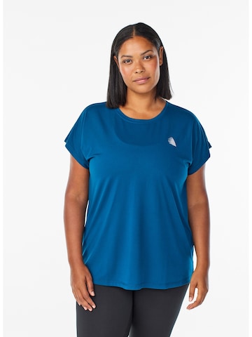 Zizzi Футболка 'ABASIC' в Синий: спереди