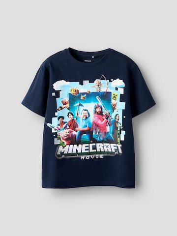 NAME IT Shirts 'Minecraft' i blå