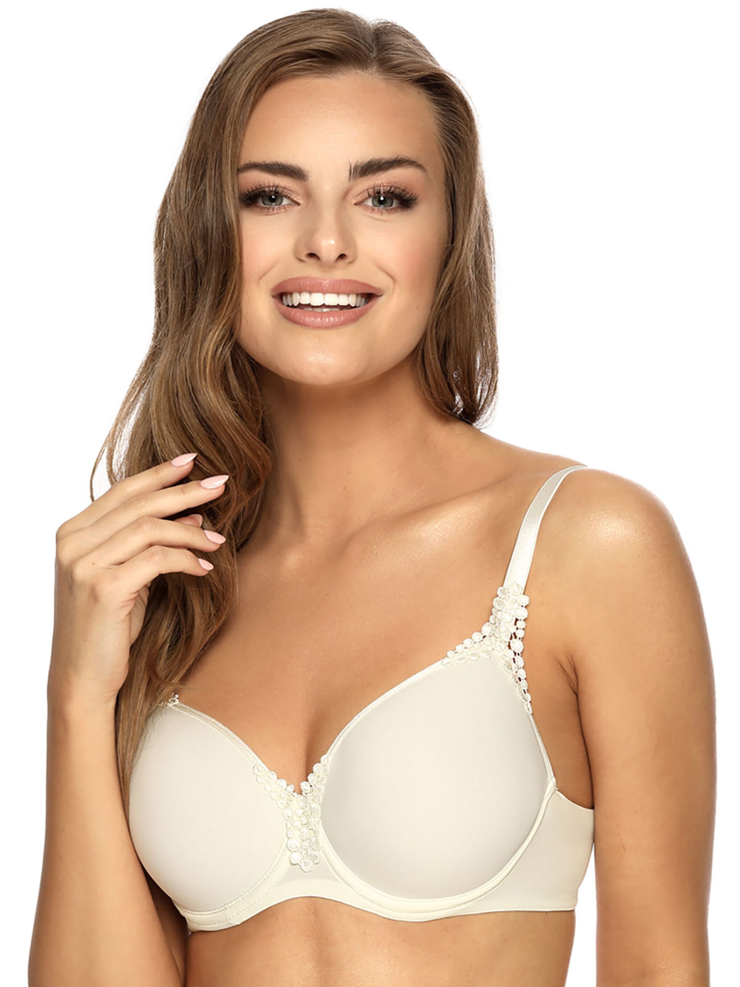 VIANIA Classic Bra 'Carola' in Beige: front