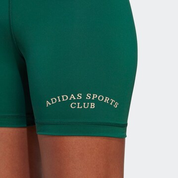 ADIDAS PERFORMANCE Skinny Workout Pants 'Sports Club High-Waist' in Green