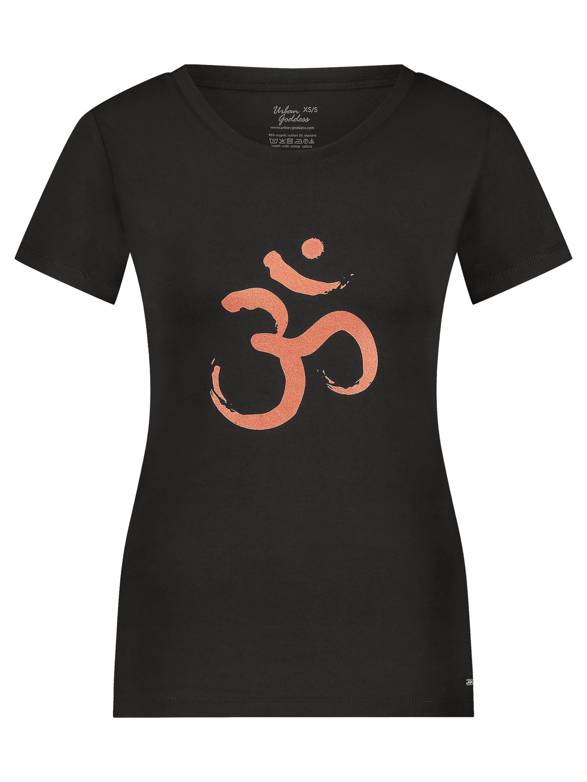 Urban Goddess Yoga & Activewear Sporttop 'Om Core Yoga and Pilates'‌‌‌‌‌‌ in Schwarz: Vorderseite