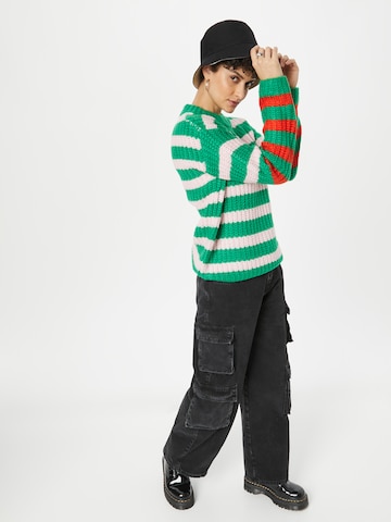 PULZ Jeans Sweter 'DONATELLA' w kolorze zielony